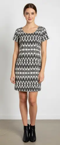 Tracy Reese Plenty by Black & White Geometric Print Shift Dress Size 10