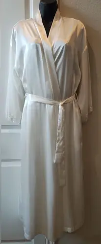 Maidenform Vintage Lingerie Nightgown Robe ONLY Long Lace White Size Medium