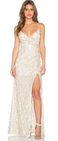 The Jetset Diaries Island Lover Gold Sequin Rose Gown