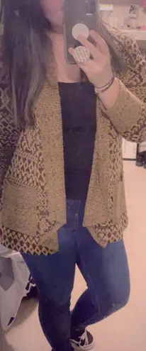 One World Black & Tan Cardigan