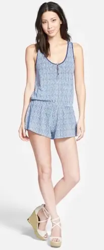 Soft Joie 'Braylon' Striped Small Slub Knit Romper Blue
