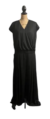 Halara Black Wrap Front Jumpsuit with Pockets