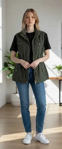 Ashley by 26 International Women’s Green Utility Vest, size M