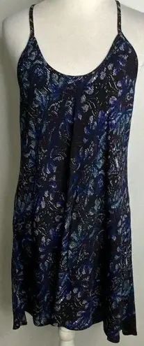 Fifteen Twenty Blue Hi/Lo Spaghetti Strap Razorback Summer Tunic Dress XS