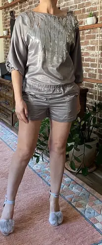 Very J Satin with sparkles rompers