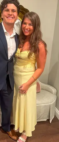 Petal and Pup ROSETTA DRESS - LEMON - Image 1