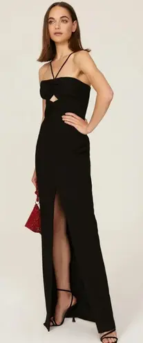 Likely Rocky Ruched Cut-Out Gown in black