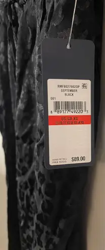 Rachel Roy Rachel Women’s Black Leopard Print Drawstring Pants Silky XS NEW NWT