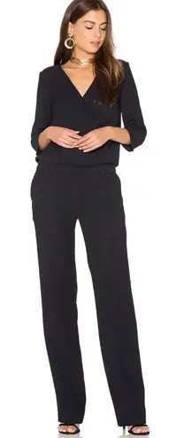 Ba&sh Allure Wrap Front Marine Navy Blue Jumpsuit Size 1 / US Small