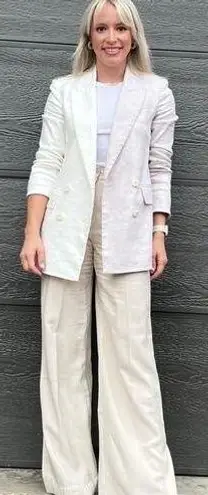 Veronica Beard Off-White Tan Two-Toned Braeton Dickey Jacket Blazer Size 8