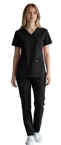 Medcouture Scrub Top Medium Black
