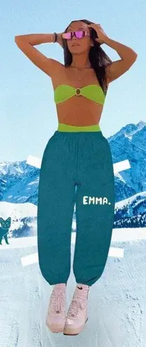 Emma chamberlain Puffy Turquoise Sweatpants Blue 25 47 Off Retail From Emma