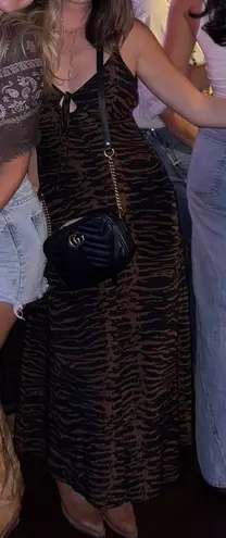 STAUD  Tiger Print Maxi Dress