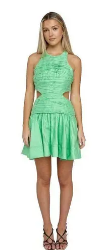 AJE INTROSPECT CUT OUT MINI DRESS GREEN SIZE 6EU 2 US. $525