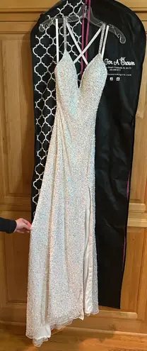 Primavera Couture Primavera Sparkling White Long Dress