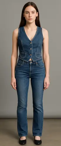 Zana Di Blue Denim Boot Cut Jeans Size 5