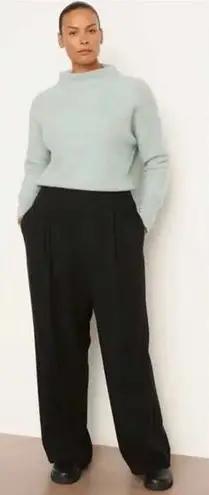 Vince  Black Wide Leg Trousers Pant Plus Size 1X Wool Blend Pleated Pull On - Image 1