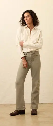 Faherty Stretch Terry Patch Pocket Ankle Pant - Coastal Sage Size 26