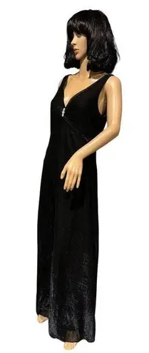 Onyx Nite  Iridescent Dark Black Blue Sleeveless Embellished Formal DRESS size 12