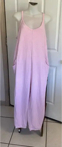 Sincerely Jules Med Washed Pink Slouchy Ribbed Knit Onesie Jumpsuit Romper