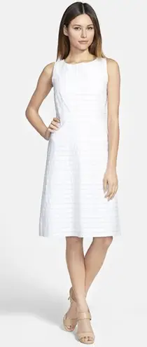 Lafayette 148 New York Laurette 100% Linen Dress Stripe White Size 12