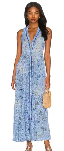 Poupette St. Barth Nana Maxi Dress in Blue Toulon Size Small