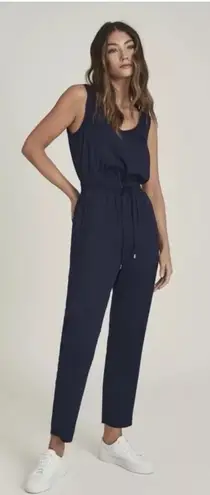Reiss Kat Navy Blue Sleeveless Jumpsuit Side Pockets Womens Size 4 NWOT