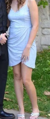 Francesca's  blue homecoming dress