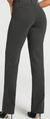 Betabrand Gray Yoga Pants High Waisted Pull-on Straight Leg Work Wear Comfort