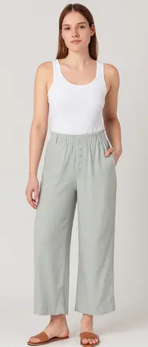 Side Stitch Los Angeles Wide Leg Button Front Pants Women’s Size Large NWOT Blue