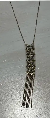 INC Arrow Tassel Pendant Necklace Gold Tone Fashion Jewelry