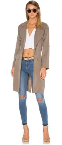 Lovers + Friends  Ryan Sage Khaki Trench Coat Size M - Image 1