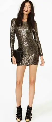 Lucca Couture Nasty Gal Golden Hour Sequin Mini Dress