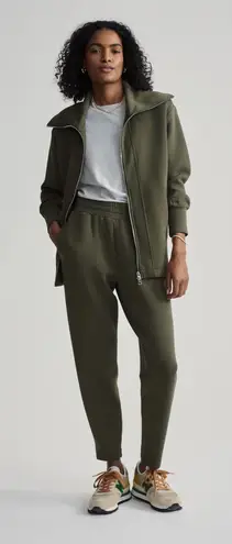 Varley The Slim Pant 25 Doublesoft Fabric in Olive Night Green Size XS