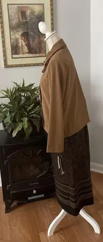 Briggs New York 2PC Suite Skirt 6P Jacket PS Padded Shoulder Button Long Sleeve