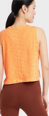 All In Motion Boxy Fit Tank Top sleeveless Orange Small