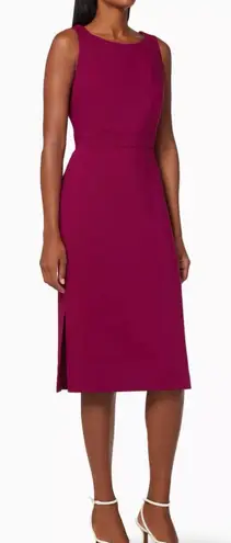 Max Mara Norcia Sleeveless Stretch Virgin Wool Dress US Size 14 Fushia Pink NWOT