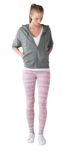 Lululemon  Leggings Wunder Under Luxtreme  Cyber Stripe Pink Menthol Size 4 rare thumbnail 1