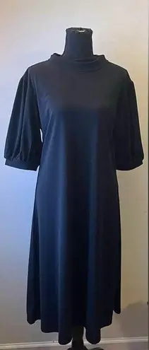 Chadwick's - Black Quarter Puffy sleeve Dress Size 16