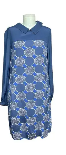 Boden Highbury Peter Pan Collar Dress Navy Blue Size US 6