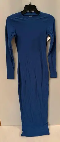 SKIMS  FITS EVERYBODY LONG SLEEVE MAXI DRESS SAPPHIRE SMALL Sold Out Online