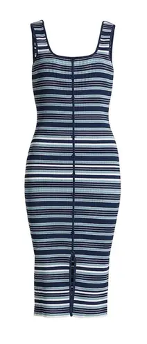 Design History NEW NWT Striped Rib-Knit Tank Dress Blue size Medium