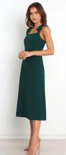 Petal and Pup  Laurel Emerald Green Tie Shoulder Side Slit Midi Dress 16