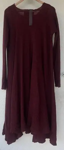 Rundholz Dip Wool Cashmere Dress M Burgundy Asymmetric Lagenlook Avant Garde Red Size M