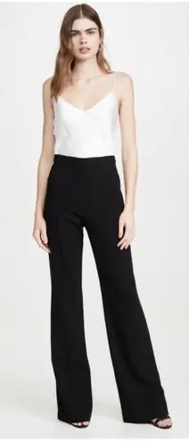 Black Halo Saxon Women's Contrast V- Neck Jumpsuit Size 0