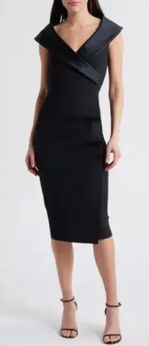 Chiara Boni La Petite Robe Fiynorc Off the Shoulder Cocktail Dress Nero Black