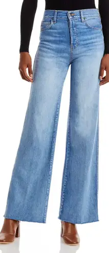 Veronica Beard Taylor High Rise Wide Leg Jeans Durango Wash Blue Size 26