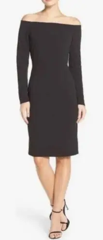Eliza J • Elegant Black Off-Shoulder Dress Long Sleeve
