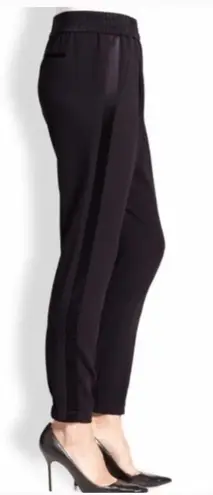 Rebecca Taylor Side Stripe Black Jogger Pants Size 2