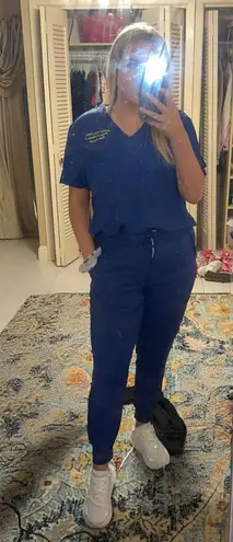 MedCouture  Insight Women’s Cargo Jogger Scrub Pants Galaxy Blue